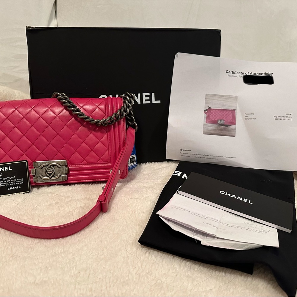 Chanel Fuchsia Quilted Crossbody Bag